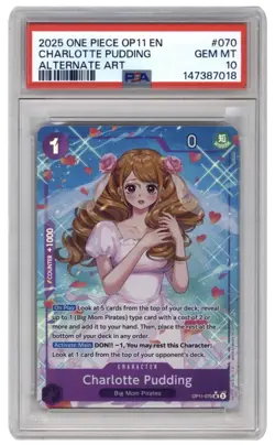 Bandai One Piece Card Game Lot 4 PSA 10 AA Holo Koby Pudding Doflamingo - Image 3