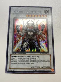 Yu-Gi-Oh! X-Saber Urbellum Secret Rare Limited Edition HA01-EN025 MP - Image 1