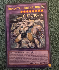 Dracotail Arthalion JUSH-EN006 Ultra Rare Justice Hunters 1st Ed. Near Mint - Image 2