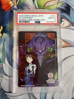 Union Arena Evangelion Action Point UEPR/EVA-AP01 Psa 10 - Image 1