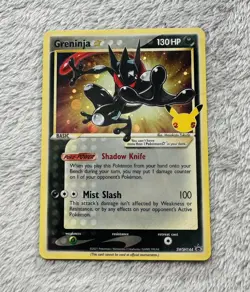 Pokemon Card Greninja Gold Star SWSH144 Celebrations Black Star Promo Holo - Image 1