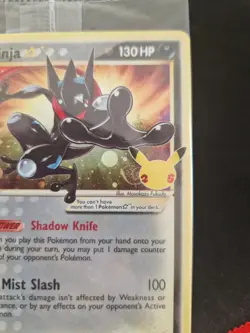 Pokemon Celebrations Greninja Gold Star SWSH144 HD Swirl Sealed Promo Card - Image 1