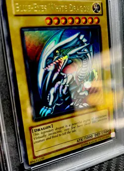 2002 SDK Yu-Gi-Oh! Blue Eyes White Dragon Holo Foil PSA 7 NM #001 - Image 2