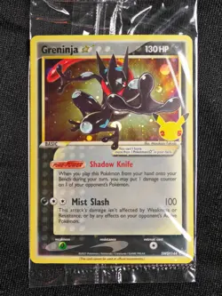 Pokemon TCG Greninja Gold Star SWSH144 Celebrations Card Sealed Black Star Promo - Image 1