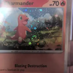 Pokemon 151 Charmander -w/SWIRL (Cosmos Holo) Holo Promo 004/165 NM - Image 2