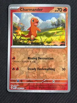 Charmander - 004/165 - Pokemon 151 Reverse Cosmos Holo Rare Card NM - Image 1