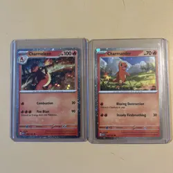 Pokemon TCG Charmeleon 005/165 Charmander 004/165 Cosmos Holo Promo SET NM - Image 1