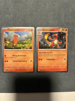 Pokemon TCG Charmeleon 005/165 Charmander 004/165 Cosmos Holo Promo SET NM - Image 1