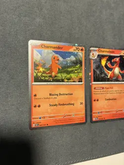 Pokemon TCG Charmeleon 005/165 Charmander 004/165 Cosmos Holo Promo SET NM - Image 3