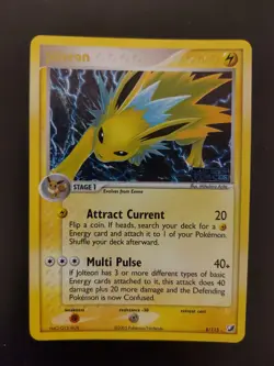 Pokemon TCG Card ~ Jolteon 8/115 ~ EX Unseen Forces Stamped Reverse Holo NM #8 - Image 1