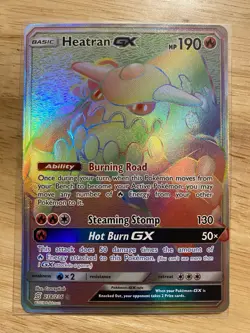 Pokemon TCG SM-Unified Minds Heatran GX 238/236 Secret Rare Full Art Holo Card - Image 1