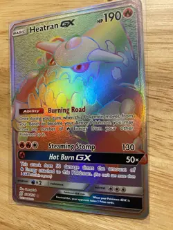Pokemon TCG SM-Unified Minds Heatran GX 238/236 Secret Rare Full Art Holo Card - Image 2