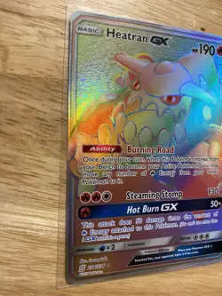 Pokemon TCG SM-Unified Minds Heatran GX 238/236 Secret Rare Full Art Holo Card - Image 3