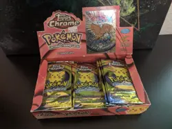 OPENED Pokemon Topps Chrome Series 1 Box + 30 Packs (For Display Only No Cards) - Image 2