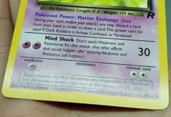 Dark Kadabra 39/82 - Uncommon Non Holo - Team Rocket 1999 Pokemon Card NM - Image 3
