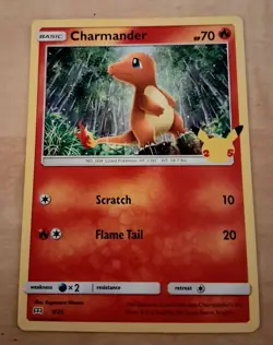Charmander 9/25 NON-HOLO Pokemon Card 25th Anniversary McDonalds Promo 2021 - Image 1