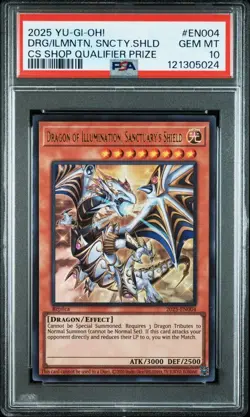 Yu Gi Oh Dragon of Illumination PSA 10 Japan Championship Promo Rare Card - Image 1