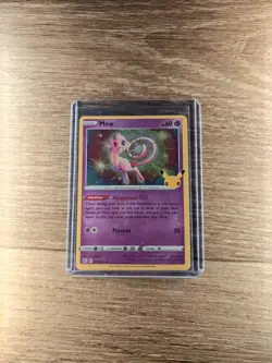 Pokemon Mew TCG Holo Rare Card Celebrations 011/025 Mew Holo Rare Card - Image 1