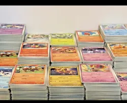 1000 Japanese Pokemon Cards UNSEARCHED Bulk Lot (C/UC) + Guaranteed EX/V (RR+) - Image 1