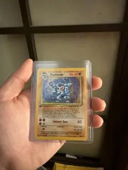Pokemon Base Set Unlimited Card Machamp Holo Rare 1st Edition 8/102 - Image 1