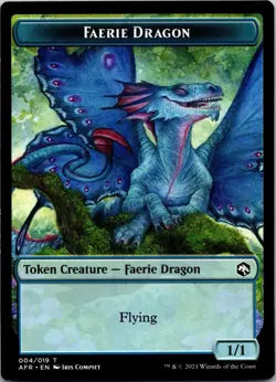 Faerie Dragon Token 4 Adventures in the Forgotten Realms MTG NM - Image 1