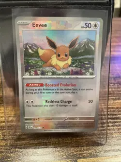 Pokemon Eevee TCG Master Ball Pattern 074/131 Prismatic Evolutions Holo Card - Image 1