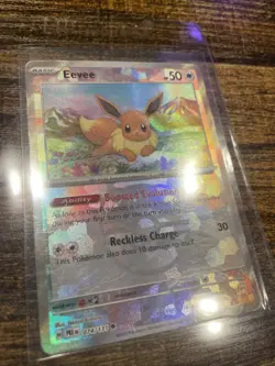 Pokemon Eevee TCG Master Ball Pattern 074/131 Prismatic Evolutions Holo Card - Image 2