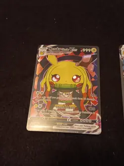 2 Pikachu Pokemon Card Holo GX VSTAR VMAX GX EX Cosplay Art - Image 2