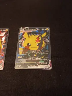 2 Pikachu Pokemon Card Holo GX VSTAR VMAX GX EX Cosplay Art - Image 3