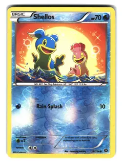 Shellos 28/114 Reverse Holo Steam Siege Pokemon Card NM - Image 1