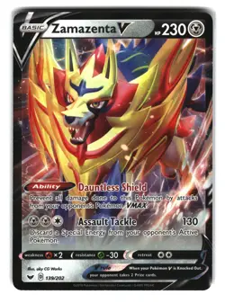 Zamazenta V 139/202 Pokemon Card Sword & Shield Ultra Rare - Image 1