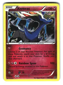 Xerneas 81/114 Pokemon Card Steam Siege Holo Rare - Image 1