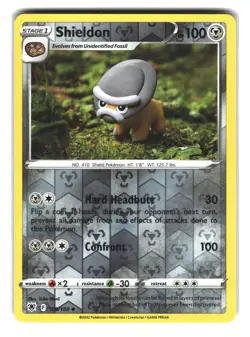 Shieldon 109/189 Pokemon Card Astral Radiance Reverse Holo - Image 1