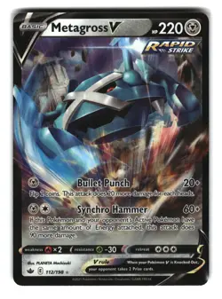 Metagross V 112/198 Pokemon Card Chilling Reign Ultra Rare - Image 1