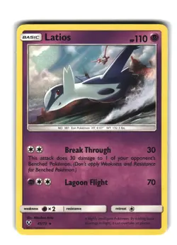 Latios 41/73 Rare Shining Legends Pokemon Card - Image 1