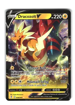 Dracozolt V 058/203 Ultra Rare Holo Evolving Skies Pokemon Card - Image 1