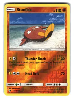 Stunfisk 46/73 Shining Legends Pokemon Card Reverse Holo - Image 1