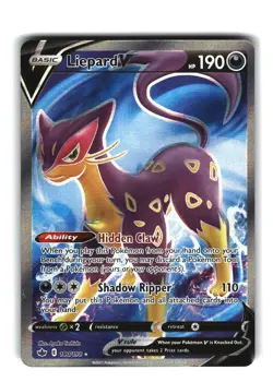Liepard V 180/198 Ultra Rare Chilling Reign Pokemon Card - Image 1