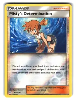 Misty’s Determination 62/68 Holo Rare Hidden Fates Pokemon Card - Image 1