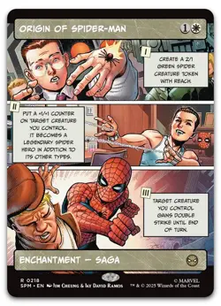 Origin of Spider-Man (Borderless) #218 (NM) Spider-Man SPM Magic MTG - Image 1