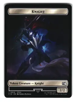 Knight/Hero Token T0010/0003 Final Fantasy MTG Universes Beyond Token Card - Image 1