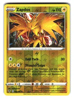 Zapdos 048/185 Vivid Voltage Reverse Holo Rare Pokemon Card - Image 1