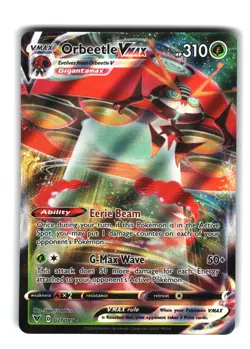 Orbeetle VMAX 021/185 Ultra Rare Holo Vivid Voltage Pokemon Card - Image 1
