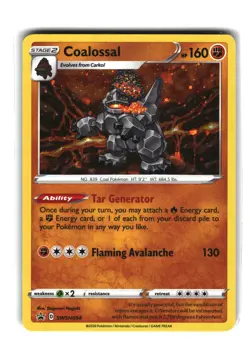 Coalossal SWSH054 Holo Rare Sword & Shield Black Star Promo Pokemon Card - Image 1