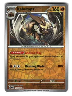 Kabutops 141/165 Reverse Holo Scarlet & Violet 151 Pokemon Card NM - Image 1