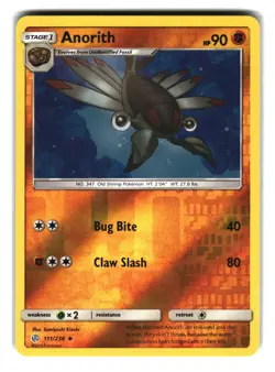 Anorith 111/236 Cosmic Eclipse Pokemon Card Reverse Holo - Image 1