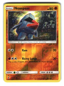 Nosepass 69/145 Guardians Rising Pokemon Card Reverse Holo - Image 1
