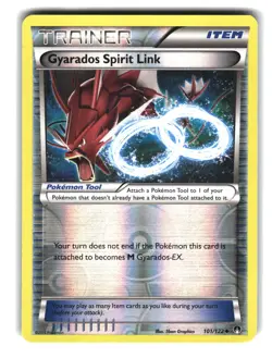 Gyarados Spirit Link 101/122 Uncommon BREAKpoint Trainer Pokemon Card Holo - Image 1