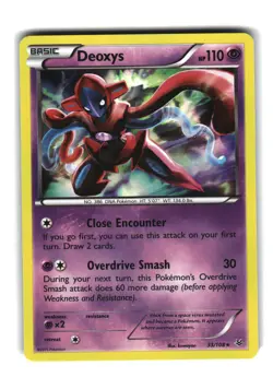 Deoxys 33/108 Rare Roaring Skies Pokemon Card Holo - Image 1
