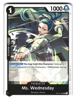 OP14-083 Ms Wednesday UC Baroque Works One Piece Card Game - Image 1